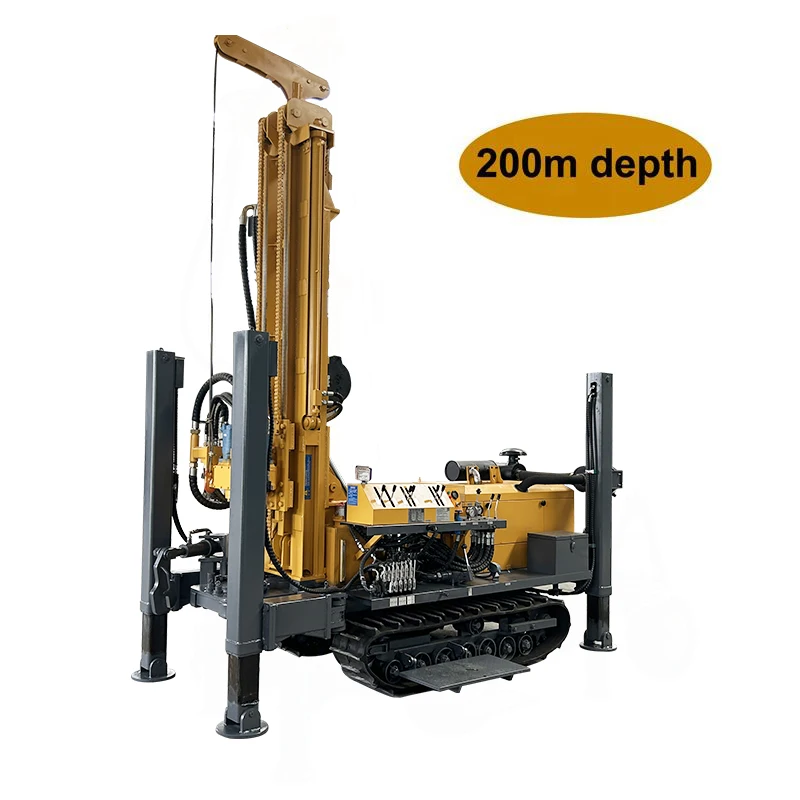 Crawler Pneumatic Water Well Drilling Rig 600m Deep Exploration Diamond Hydraulic Geotechnical Drill Rigs For Sale