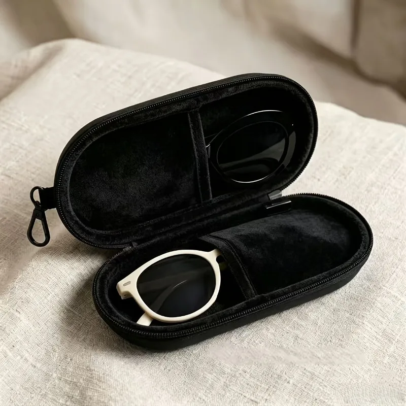 Double layer glasses case, portable pressure resistant and scratch resistant storage box, fashionable glasses protective cover