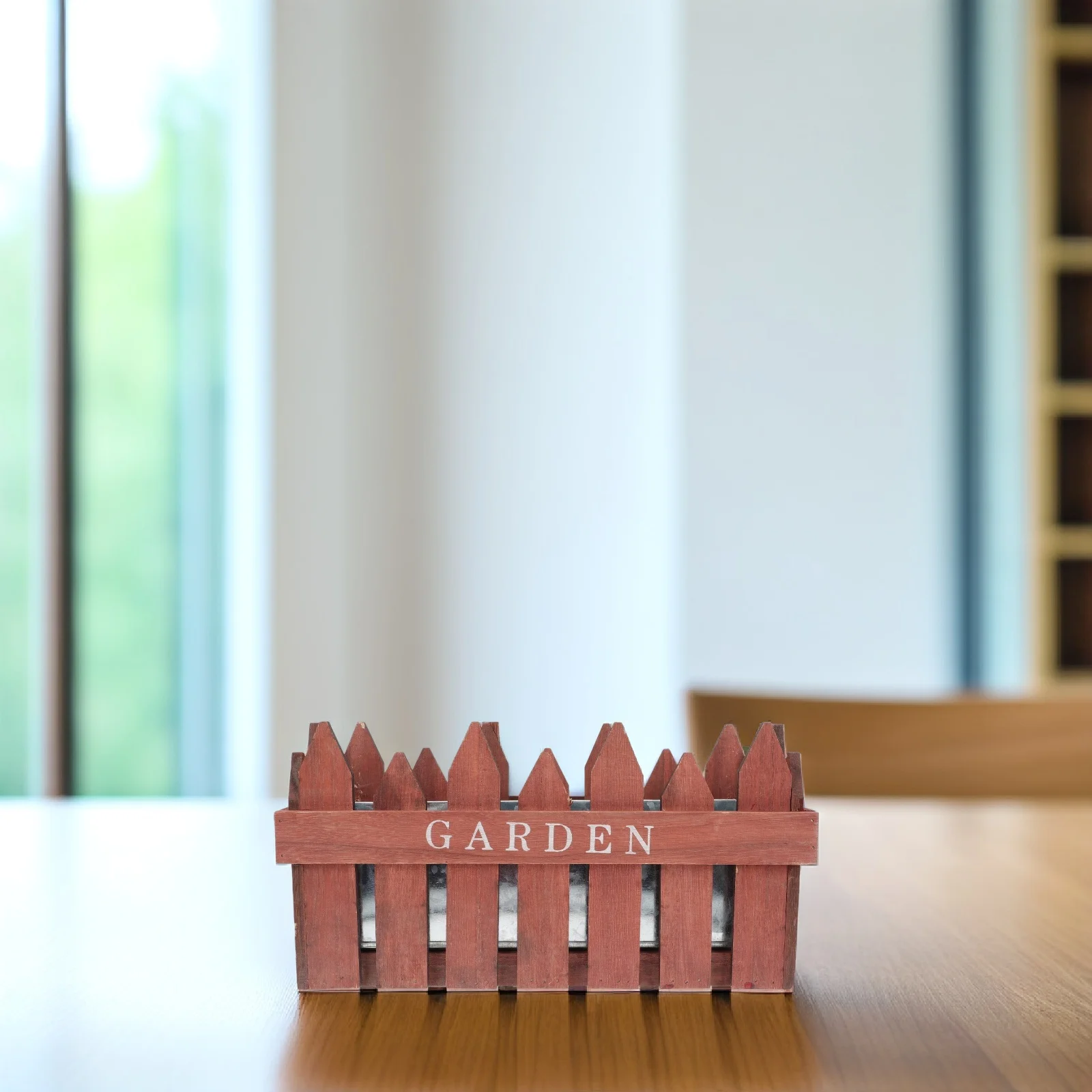 1 قطعة سياج خشبي اناء للزهور أنيق جوفاء الإبداعية حاوية النباتات اتقان غرامة تفاصيل حساسة تأثير ديكور جيد