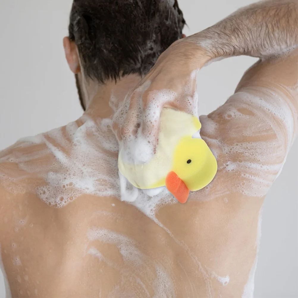 Esponja cepillo de baño depurador para niños pequeño pato amarillo accesorios de baño esponjas corporales ducha bebé herramienta para niños