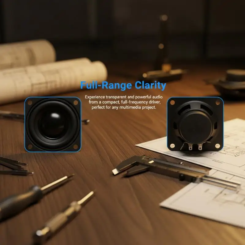 3W 4 Euro 40mm Internal Magnetic Speaker 16 Core Square Shape Perfect for Bluetooth Music Devices and Home Entertainment Systems