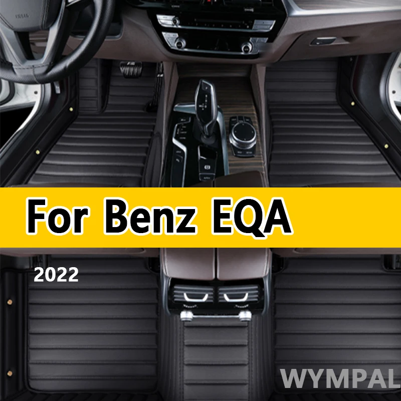 

Luxury Car Floor Mats For Mercedes Benz EQA 2022 Custom Auto Foot Pads Automobile Carpet Cover Interior Accessories