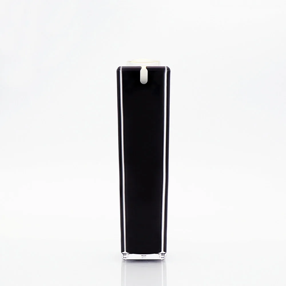 

100ml black square shape plastic acrylic bottle press pump lotion/emulsion/serum foundation toner skin care cosmetic packing