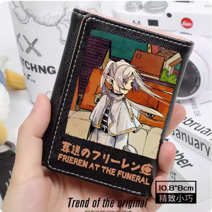 Anime Frieren at the Funeral Fashion Wallet PU Purse Card Coin Hasp Money Bag Cosplay Gift B124