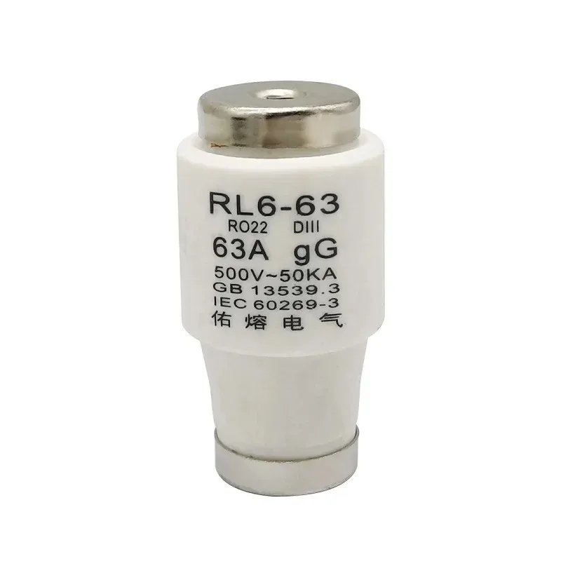 

For RL6-63 R022 DIII GG63A50A40A35A 500V-50KA Spiral Fuse E33