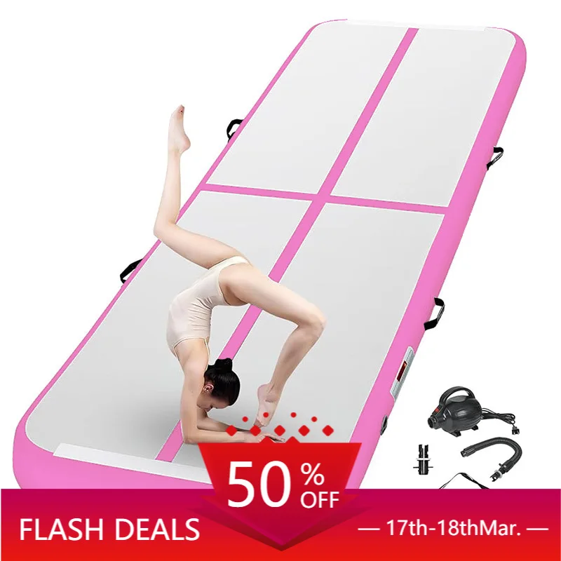Custom Size Premium PVC Waterproof 3M Inflatable Air Track Mat for Gymnastics Training & Tumbling Workout