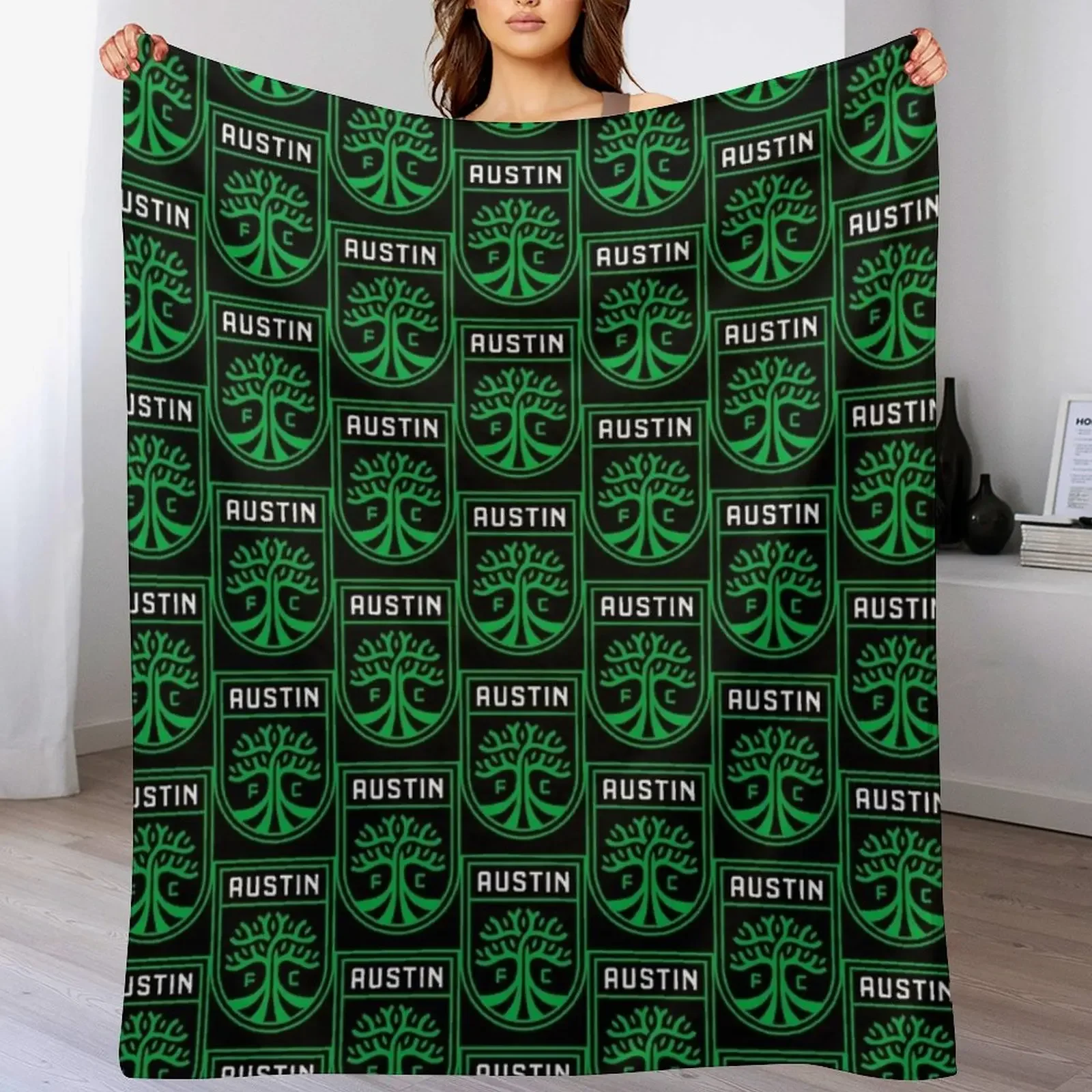 

the Austin logo Throw Blanket Soft Bedroom Blanket for Night Sleeping