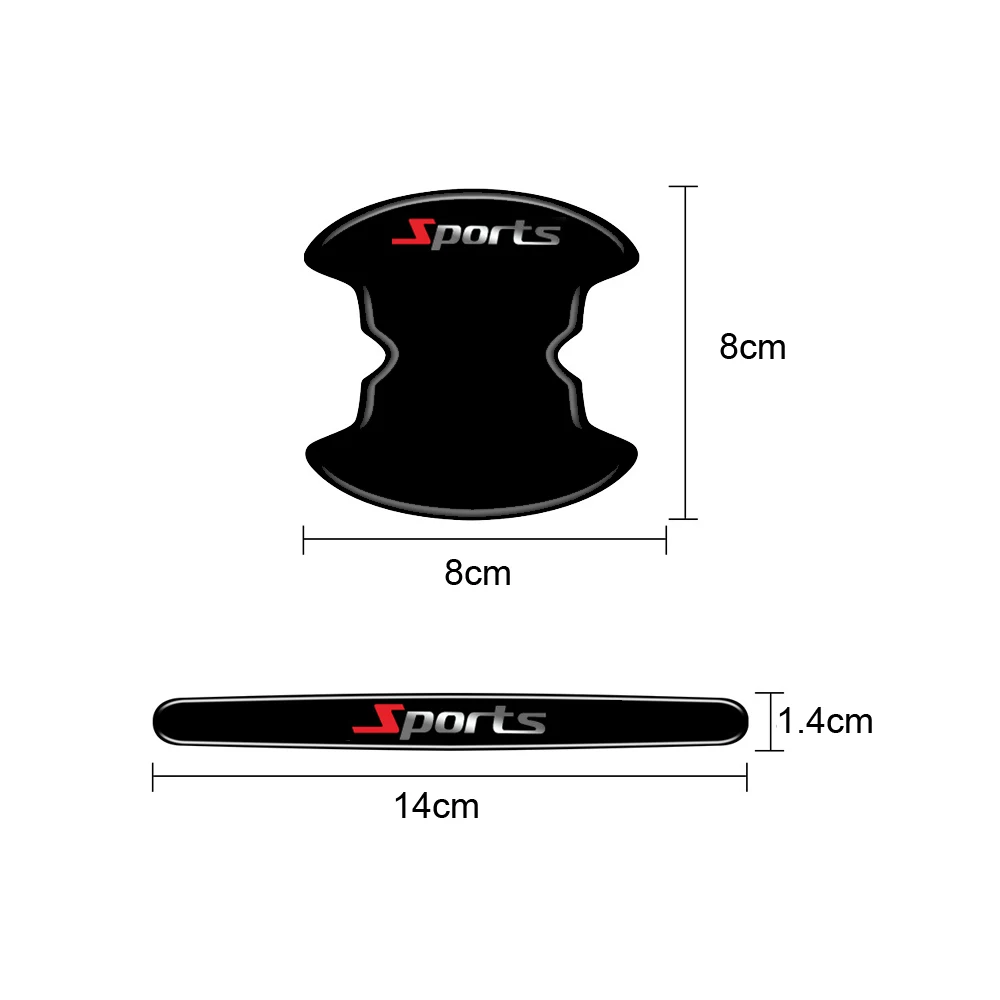 8Pcs Car Door Handle Bowl Scratch Anti-scratch Protective Car Stickers Car Handle Anti-collision Protection Strip Exterior Parts view 6