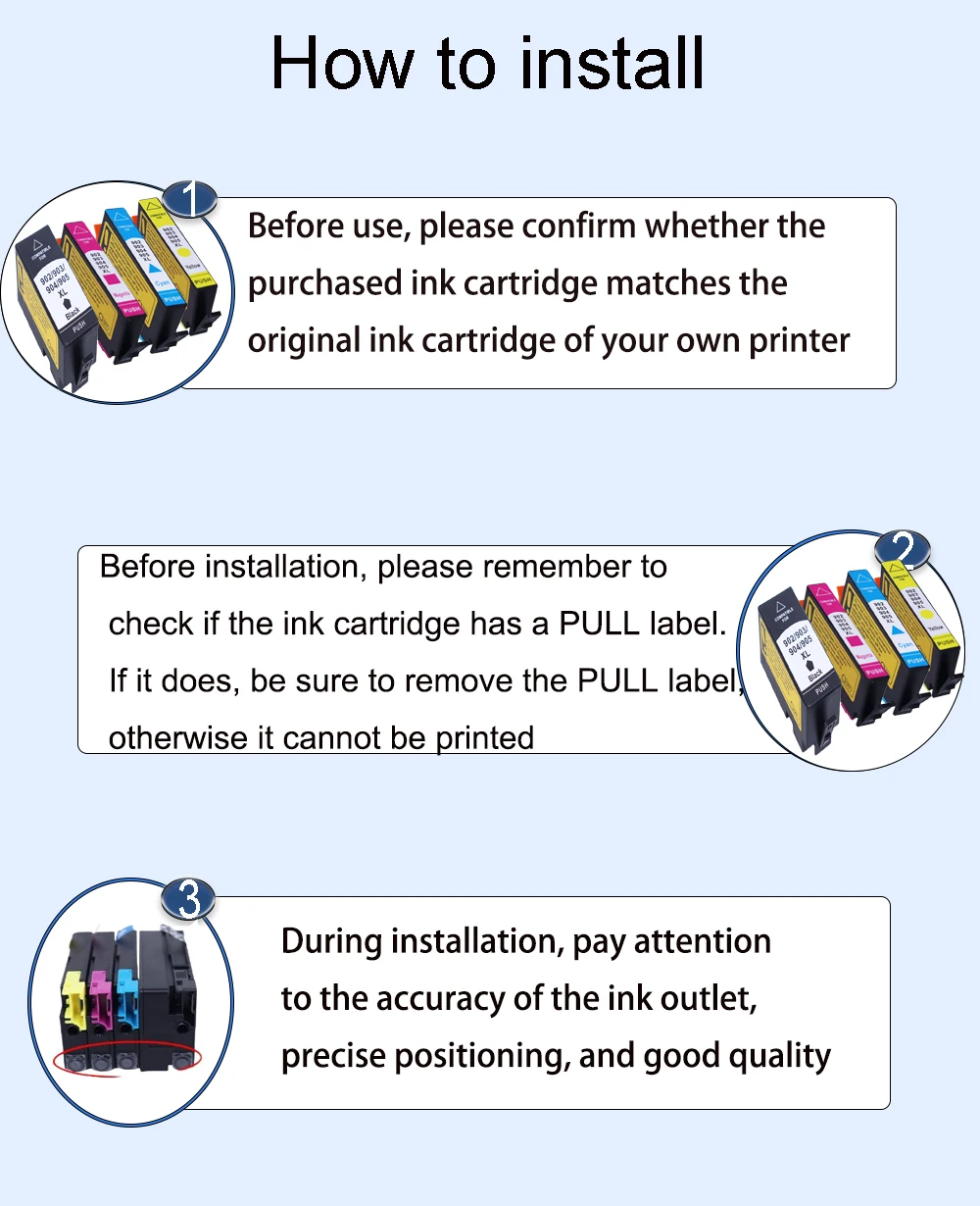 903XL 903 Compatible Ink Cartridge for HP Officejet 6950 6951 OfficeJet Pro 6960 6970 6974 Printer for HP 903xl view 5