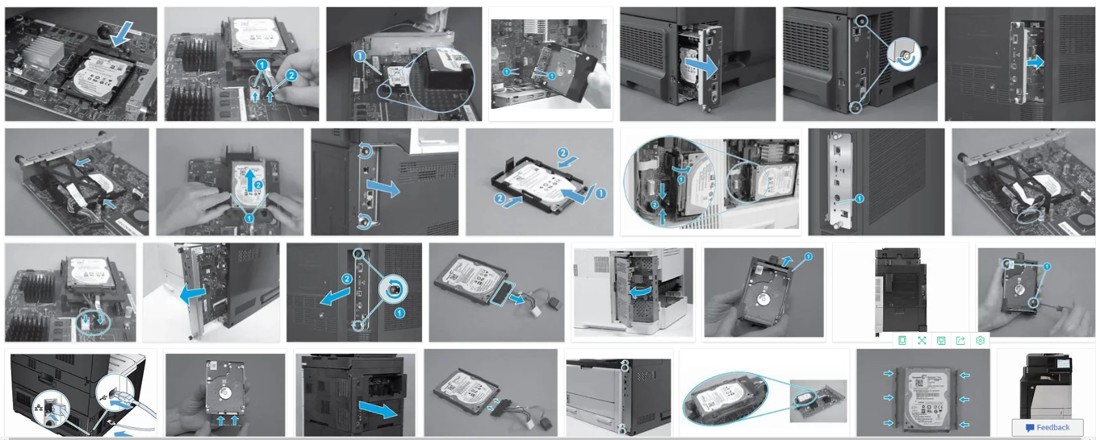 Imagem -06 - Movimentação de Disco Rígido para Laserjet Escolhe o Modelo w fw 500 gb M725 M680 M830 M775 M4555 M527 M577 M525 M631 M633 M632 a