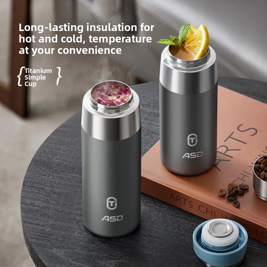 

ASD Pure Titanium Inner Barrel Insulated Mug Office ex High End Simple Vacuum Insulated Mug Outdoor Cup 350ml Capaci