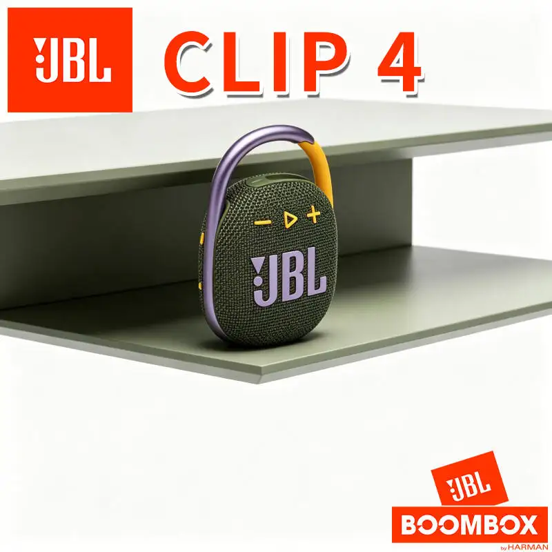 

Brand New Original JBL Clip 4 Portable Wireless Bluetooth Speaker Easy One Key Control For Elderly Kids Simple Using Use