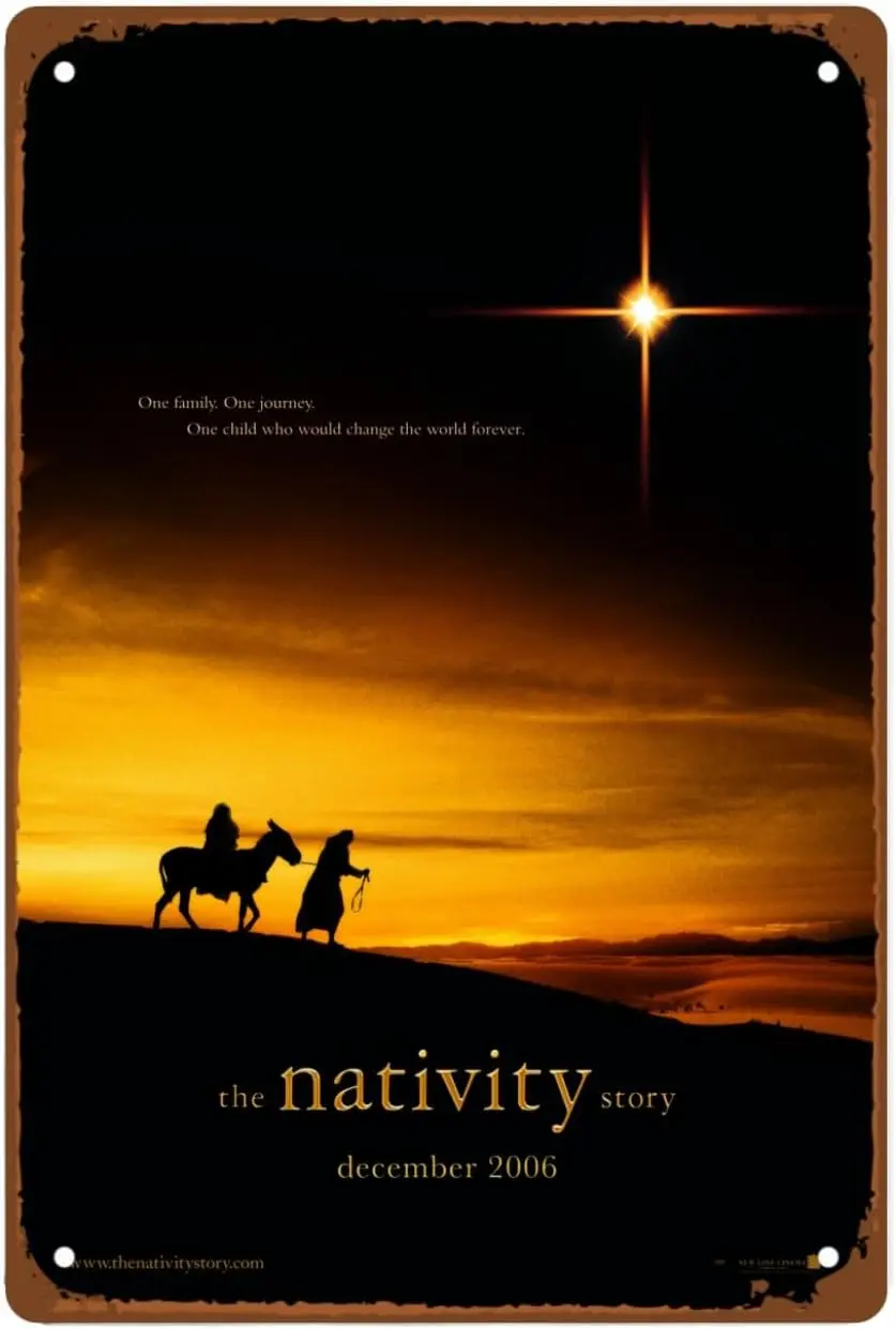 The Nativity Story Movie Man Cave Decor wall artVintage Poster room Metal Tin Sign Retro Gift Vintage Decorations