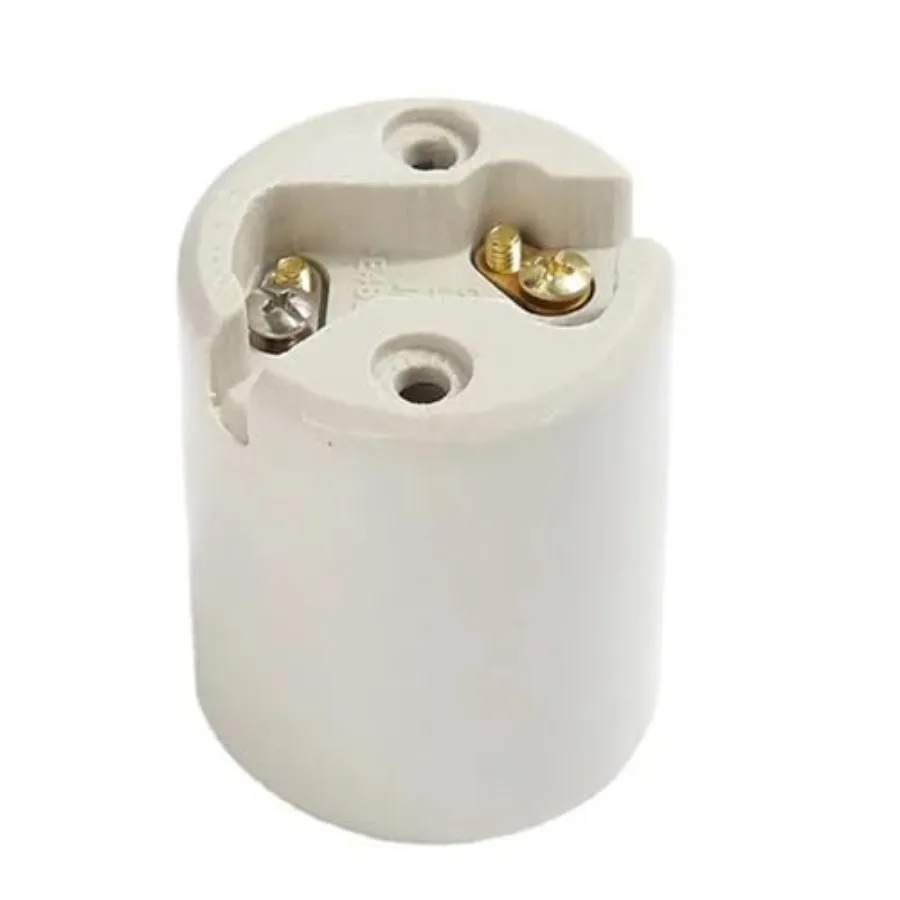 Mogul Base Porcelain Lampholder, One-Piece, Keyless, HID, Glazed Porcelain Mogul/Goliath Socket, Push-in ternimal Mogul, 1500W,