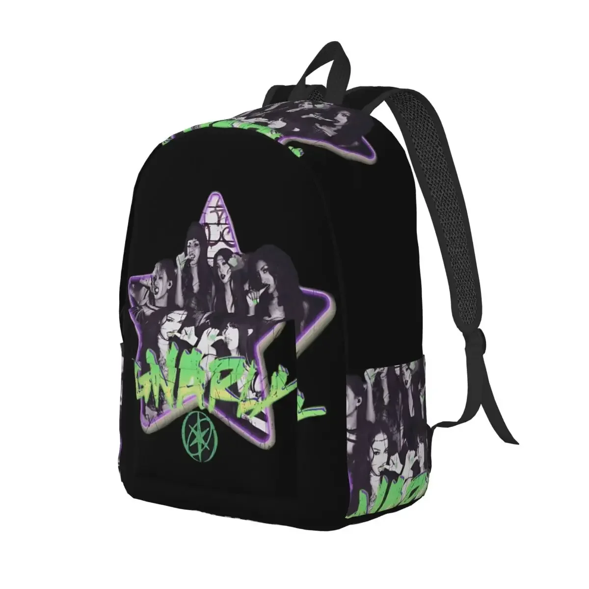 Custom Bag Gnarly X Katseye Backpack For Boy Girl Kids Student School Bookbag Canvas Daypack Kindergarten Primary Bag Gift