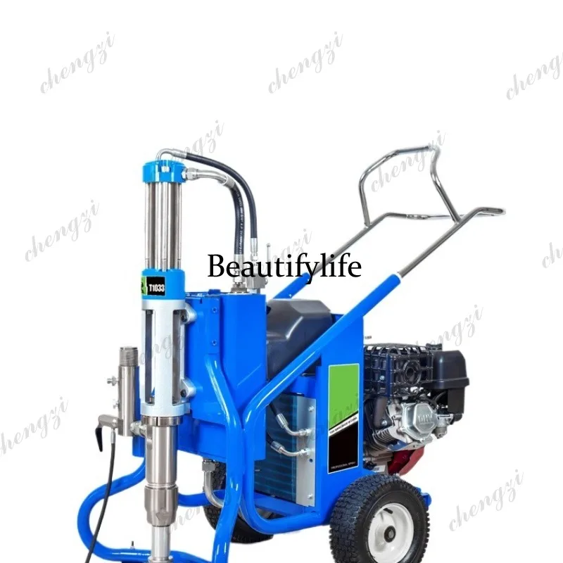 81 One-component two-component oily polyurethane waterproof coating high-power putty powder high-pressure spraying machine