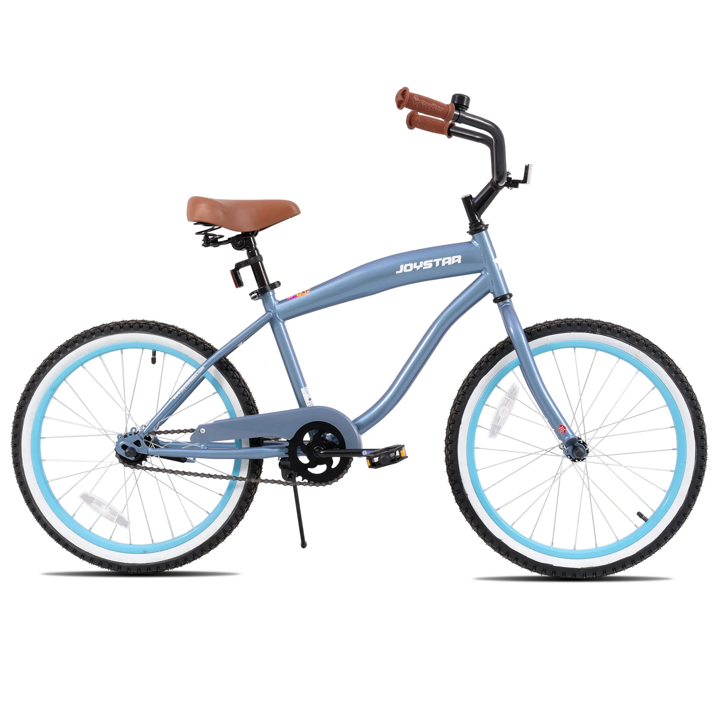JOYSTAR Beachside Classic Beach Cruiser Bike Single Speed Coaster Brake Multiple Colors Available for 20' 24' 26' Sizes Suitable for Kids Teens Adults