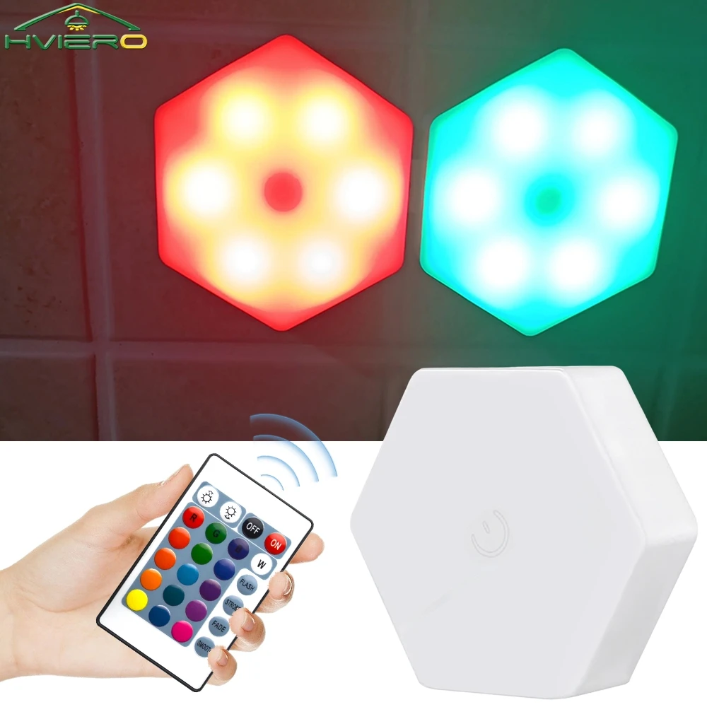 

Quantum Hexagon Light Touch Sensor Honeycomb Wall Lamp RGB Room LED Colorful Modular Control Night Decorate Indoor Bedroom Bulb