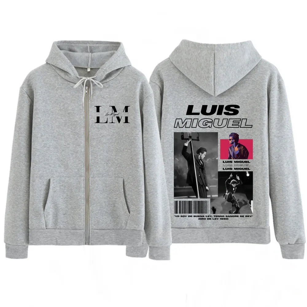 مغني الراب لويس ميغيل ألبوم جولة الجرافيك سستة هوديس Harajuku الهيب هوب الشرير بلوزات الرجال النساء سترة الصوف عادية زمم