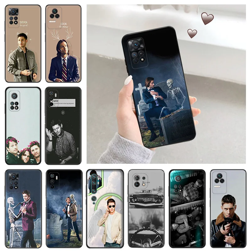 Black Matte Phone Case For Redmi 10A 12C 9A 9I Note 9 10 Lite 10S 9S 11S 11 Pro Xiaomi 9T Supernatural Jensen Ackles Soft Cover