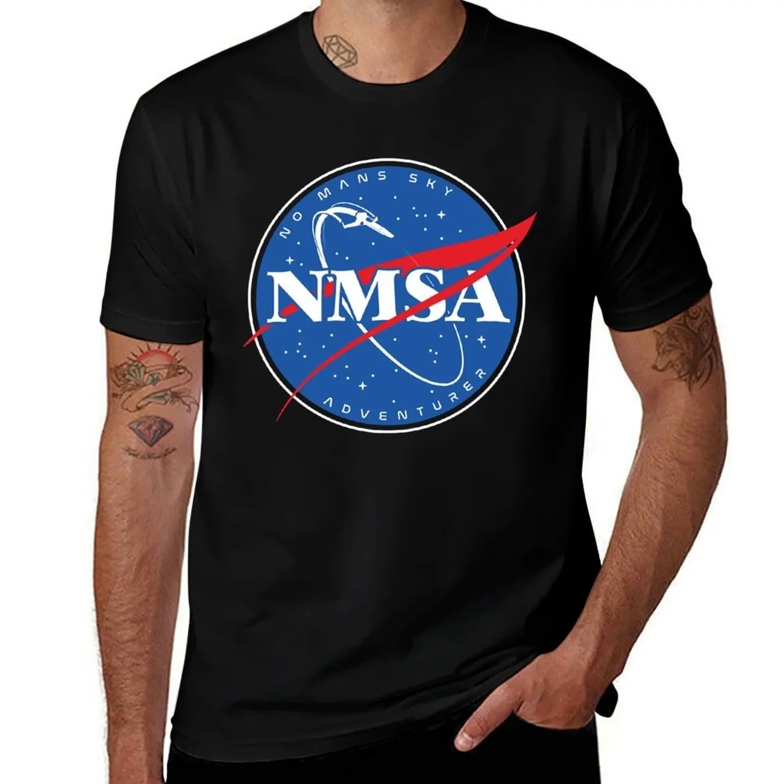

Vintage Classic No Mans Sky Funny Retro Style T-Shirt cotton tshirt 100% funny t shirts man T-Shirt