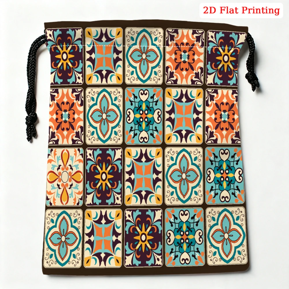 1pc Vintage Geometric Tile Pat - Tile Bag Drawstring recension och pris