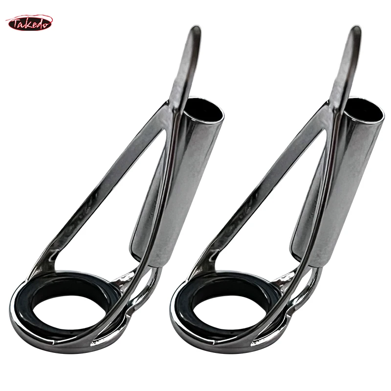 TAKEDO TN07 5PCS Fishing Rod Tip Guides CRTST Building Fishing Titanium Oxide Rod Guides Ring Saltwater Repair Kit For Fishing