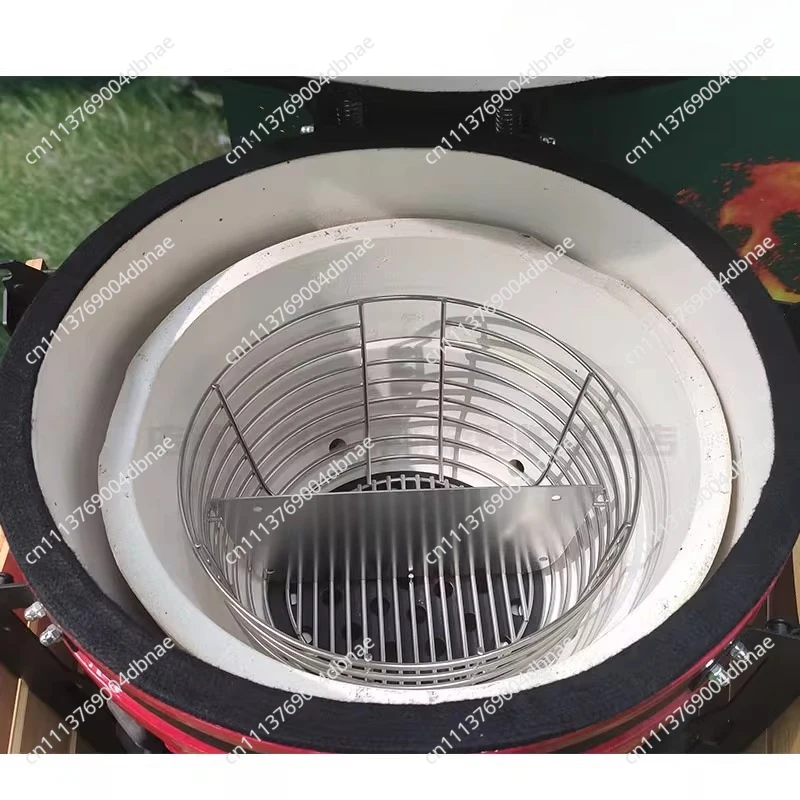 For CharcoalBasket for Kamado Grill Charcoal Basket with Baffle Ceramic Grill CharcoalBasket Charcoal Dispenser