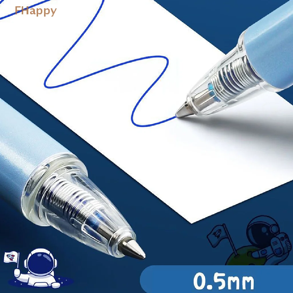 

Cute Anime Cartoon Astronaut Erasable Gel Pen Set with Ink Refill 0.5mm Black Blue Kawaii Stationery Kids School Supplies