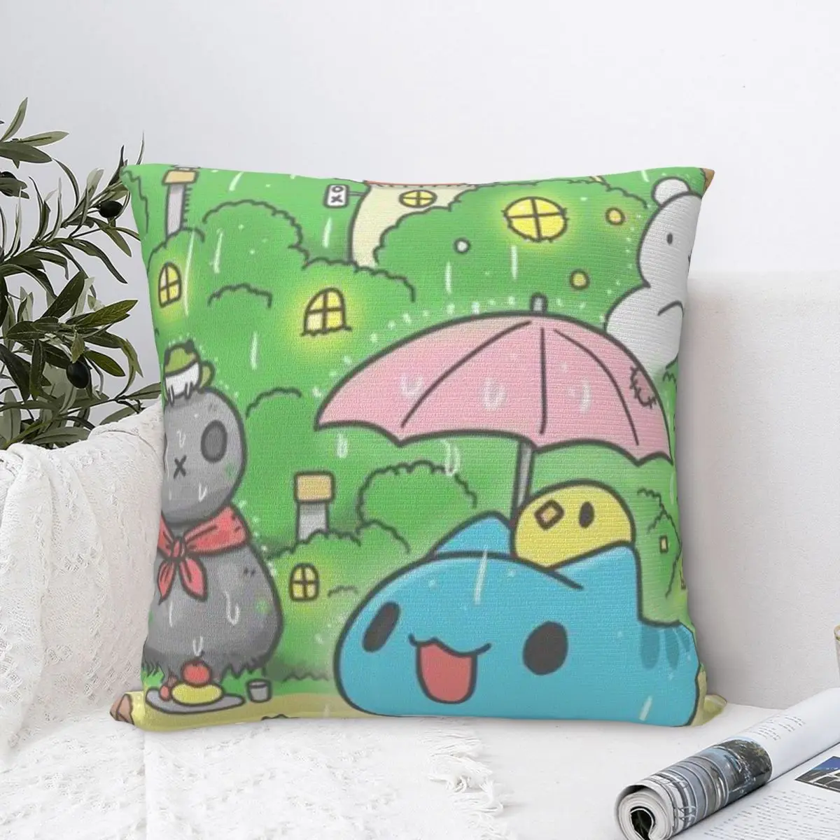 Decorative Pillowcases Bugcat Capoos Cartoon Six Legs Blue Cat Merch Home Pillow Case Cover Zipper Multi Size Drop Shipping