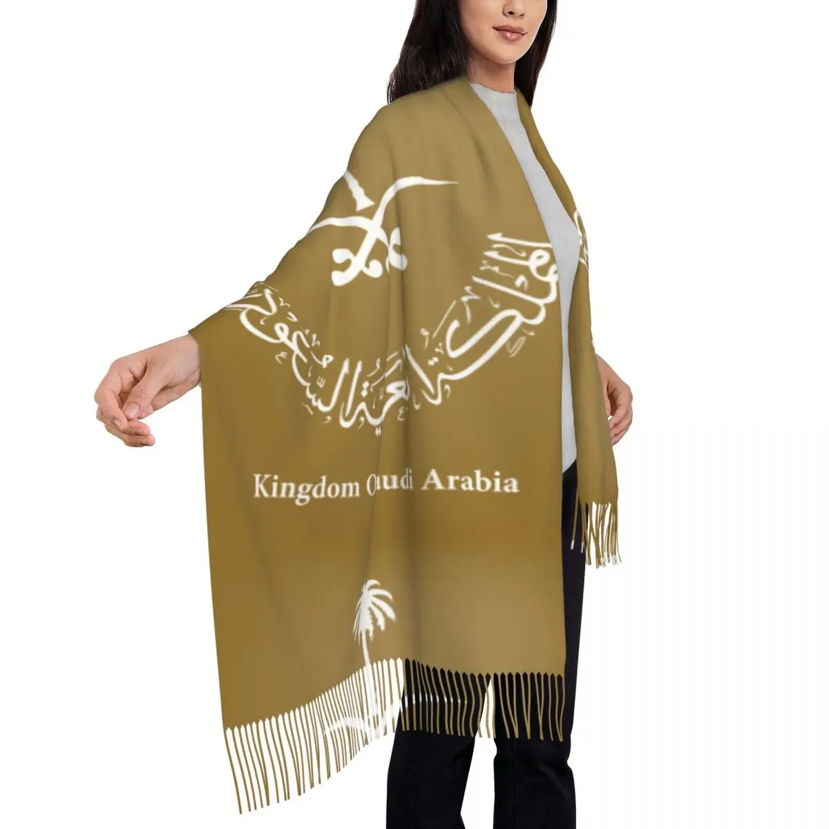 Kingdom Of Saudi Arabia Womens Warm Winter Infinity sciarpe Set coperta sciarpa colore puro