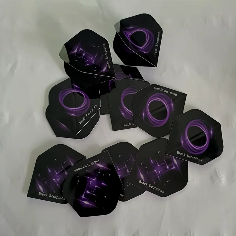 

12pcs Durable Dart Wings Purple Design for Dart Tail Replacement for Leisure Entertainment,Competitive Competitions