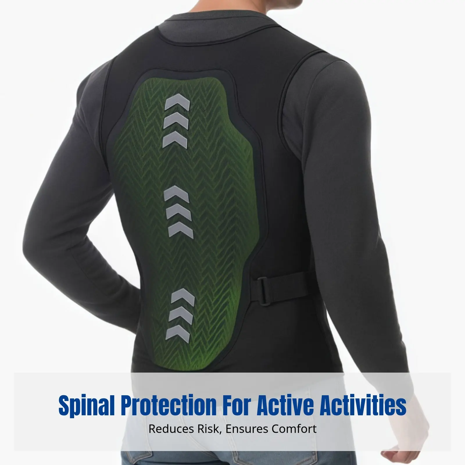 

Ski Protective Vest, Breathable Spine Protector, Impact-Resistant Undershirt, Unisex Winter Sports Equipment