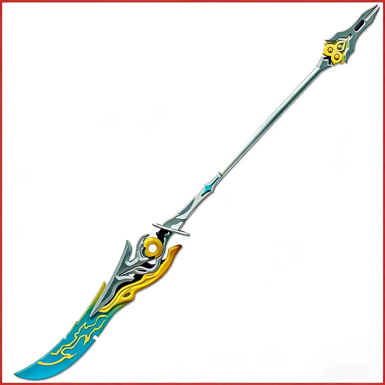 

Game Honkai 3rd Raiden Mei Cosplay Prop, Yan Yue Kou Xiao Naginata Weapons Cosplay Sword for Halloween Christmas Party Accessory