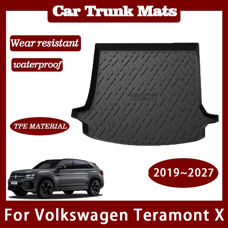 

Коврики в багажник автомобиля для Volkswagen VW Teramont X 2019 ~ 20227, водонепроницаемые коврики для хранения ковров, чехол для багажника, автоаксессуары 2025