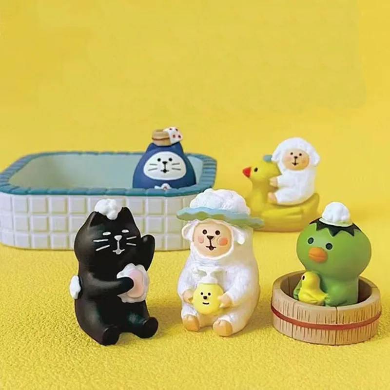Japońskie artykuły spożywcze Zakka seria kąpieli ozdoby strona główna Kitty żywica piękny ozdoby prezent mikrofilm DIY scena wystrój pokoju
