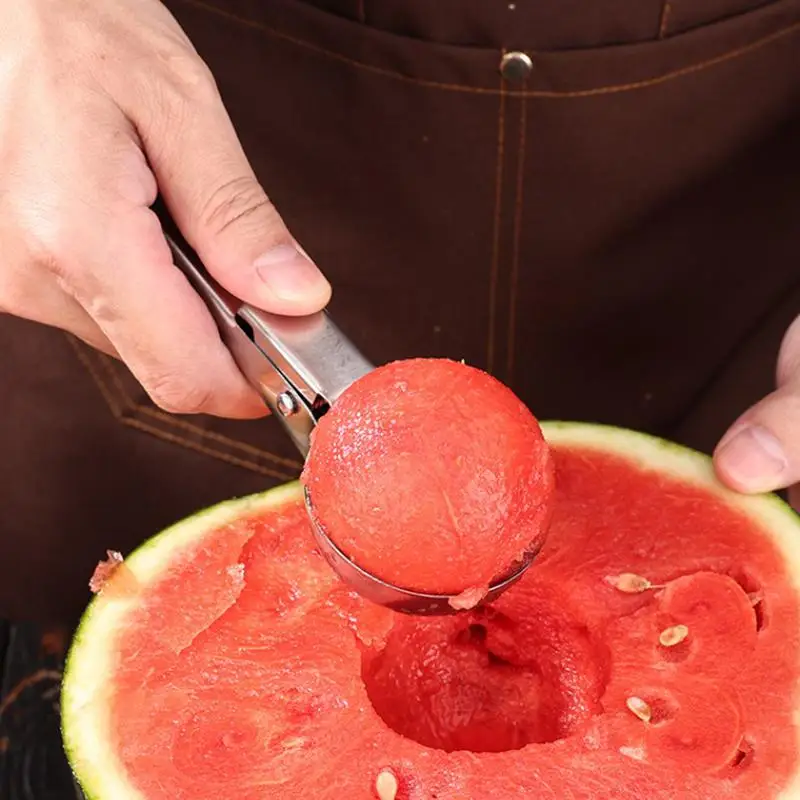 Stainless Steel Ice Cream Scoop Multi Functional Fruit Ball Spoon Kitchen Dessert Scooping Tool