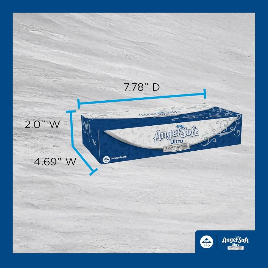 GeorgiaPacific Angel Soft Ultra Professional Series Premium 2Ply Facial Tissue for Office and Home Use 126 Sheets per Box 10 Fl
