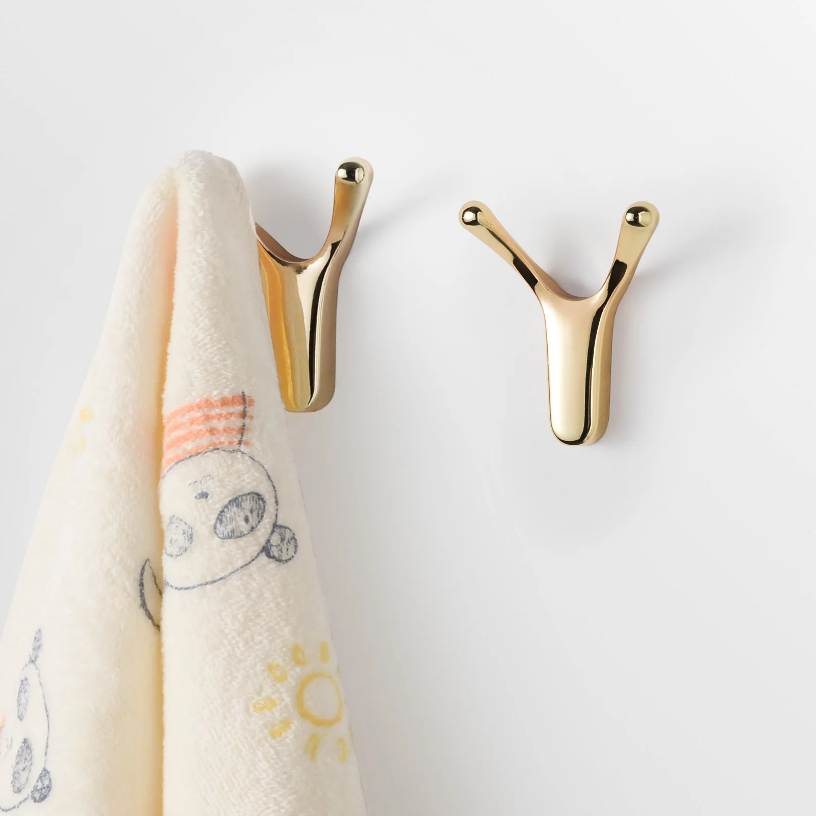 SARIHOSY Golden Y-Shaped Wall Hook Home Accessories for Bathroom Towel Hook Coat Wall Hooks Wholesale