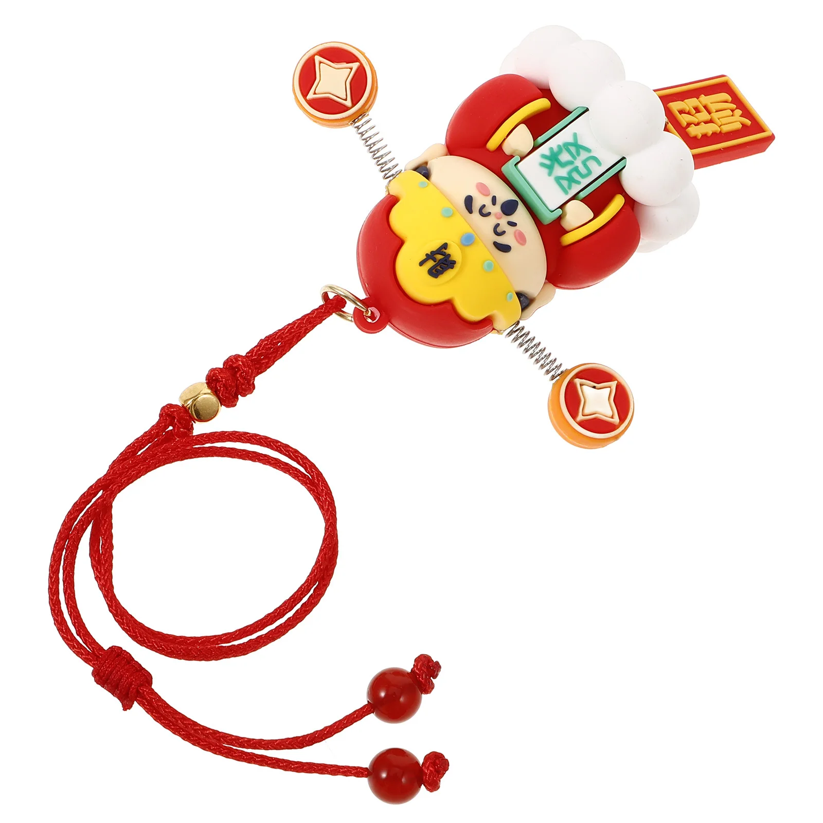 

God of Wealth Car Pendant PVC Material Exquisite Craftsmanship Rear View Mirror Hanging Decoration God of Wealth Car Decoration
