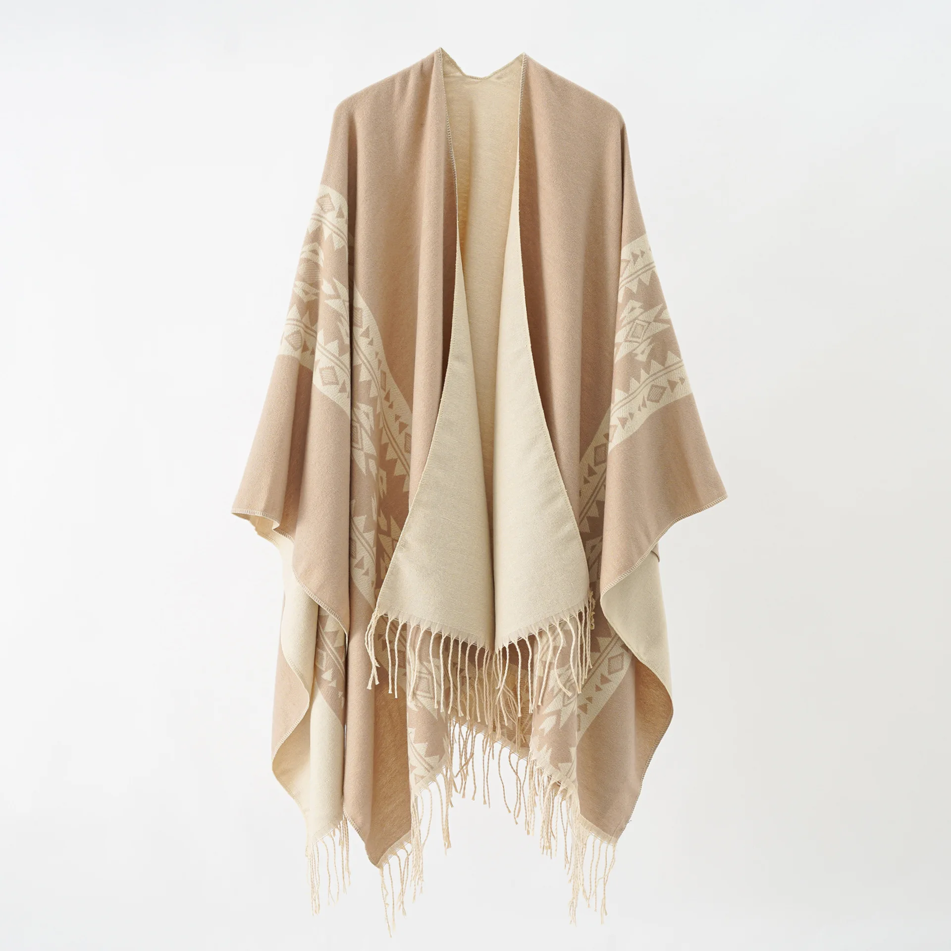 New European and n street hot imitation cashmere scarf split thickened autumn and winter shawl cape