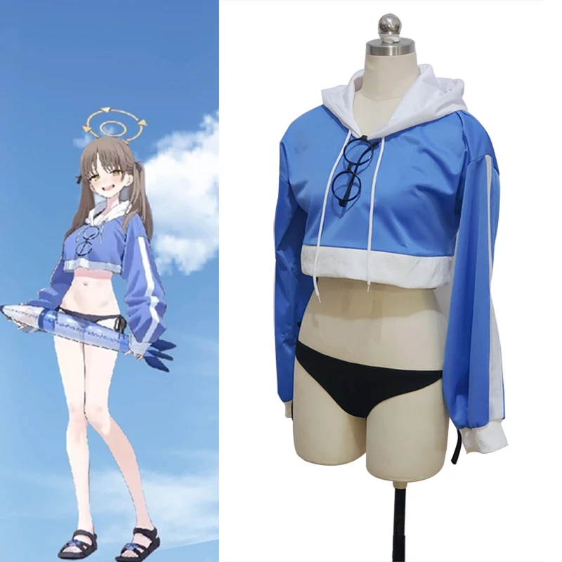 

The Blue Archive Kazekura Moe Cosplay Customize lovely Female Top and Shorts Summer Seaside Costume