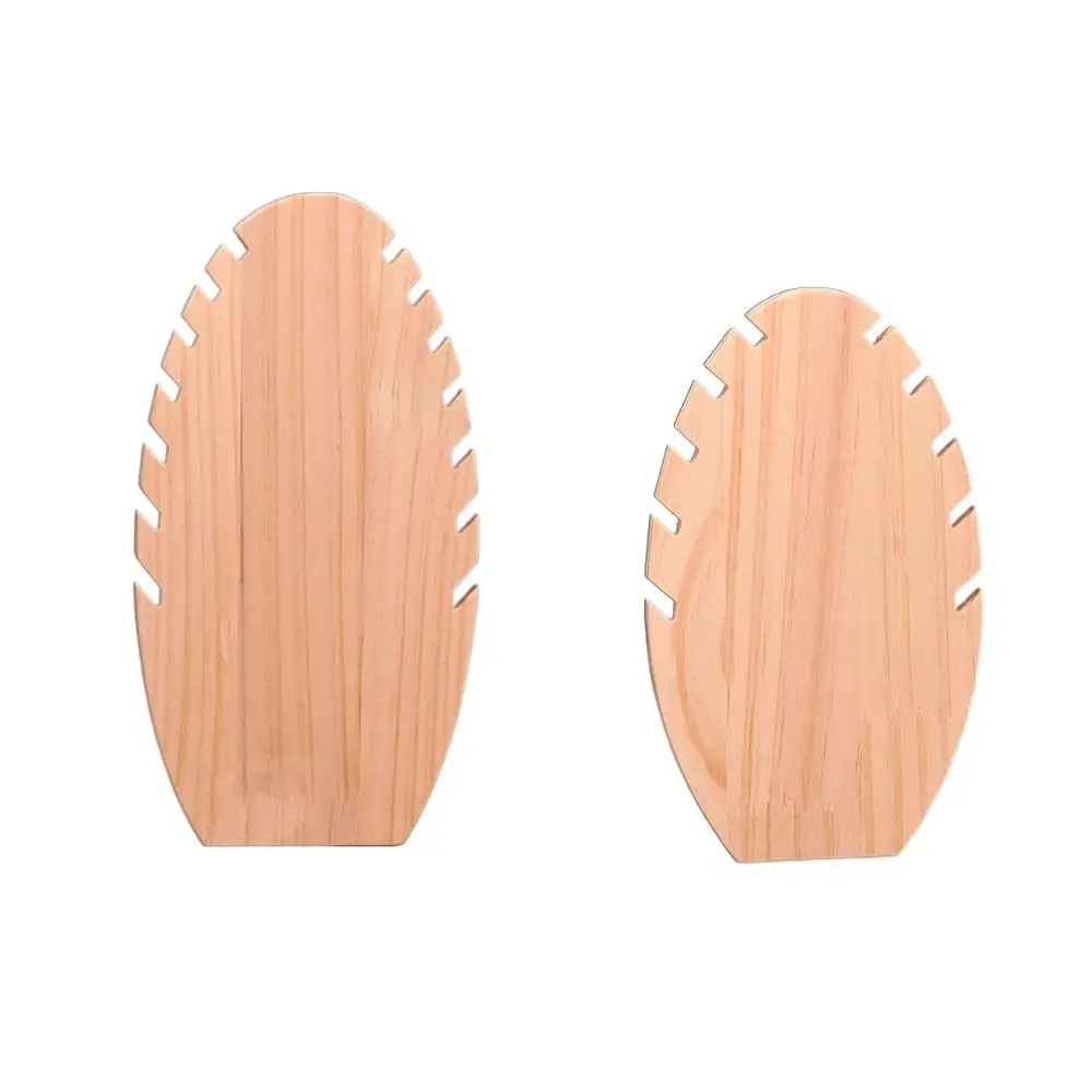 

Flame Shape Necklace Jewelry Display Stand Creative Fashion Solid Wood Counter Wooden Necklaces Easel