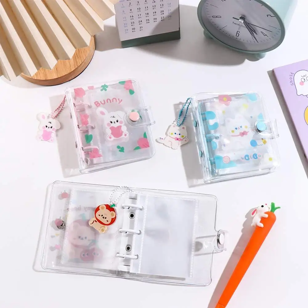 Kawaii School Supplies 3 Hole Mini Hand Book Journal Binder Ring Notebook Binder Notebook Photo Album Loose Leaf Notebook