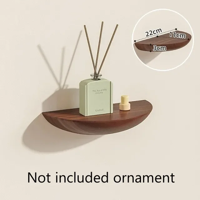Massief houten halve cirkel wandplanken achtergrond entree decoratieve drijvende organisatie opslaghouders slaapkamer keukenrekken