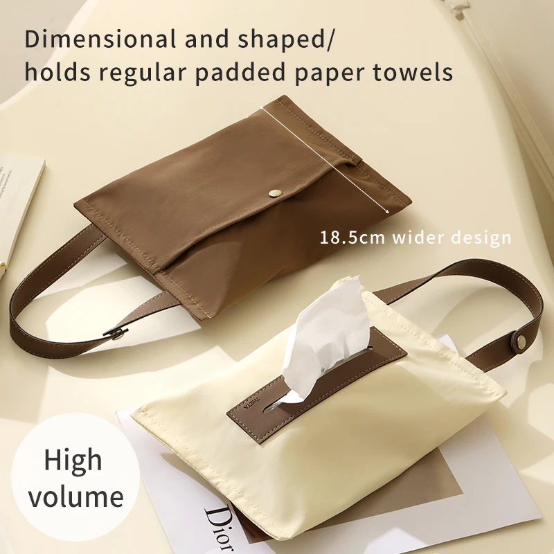 Tianzong Tissue Box Wall-Mounted Living Room Tissue Box Towel Storage Box Hanging Car Tissue Bag Wet Wipes Box