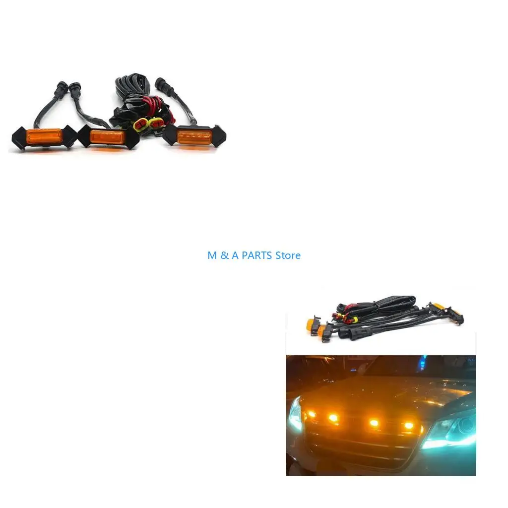 U1JF Car Truck LED Flashing Light Breakdown Grill Hazard Caution Lamp Lightbar