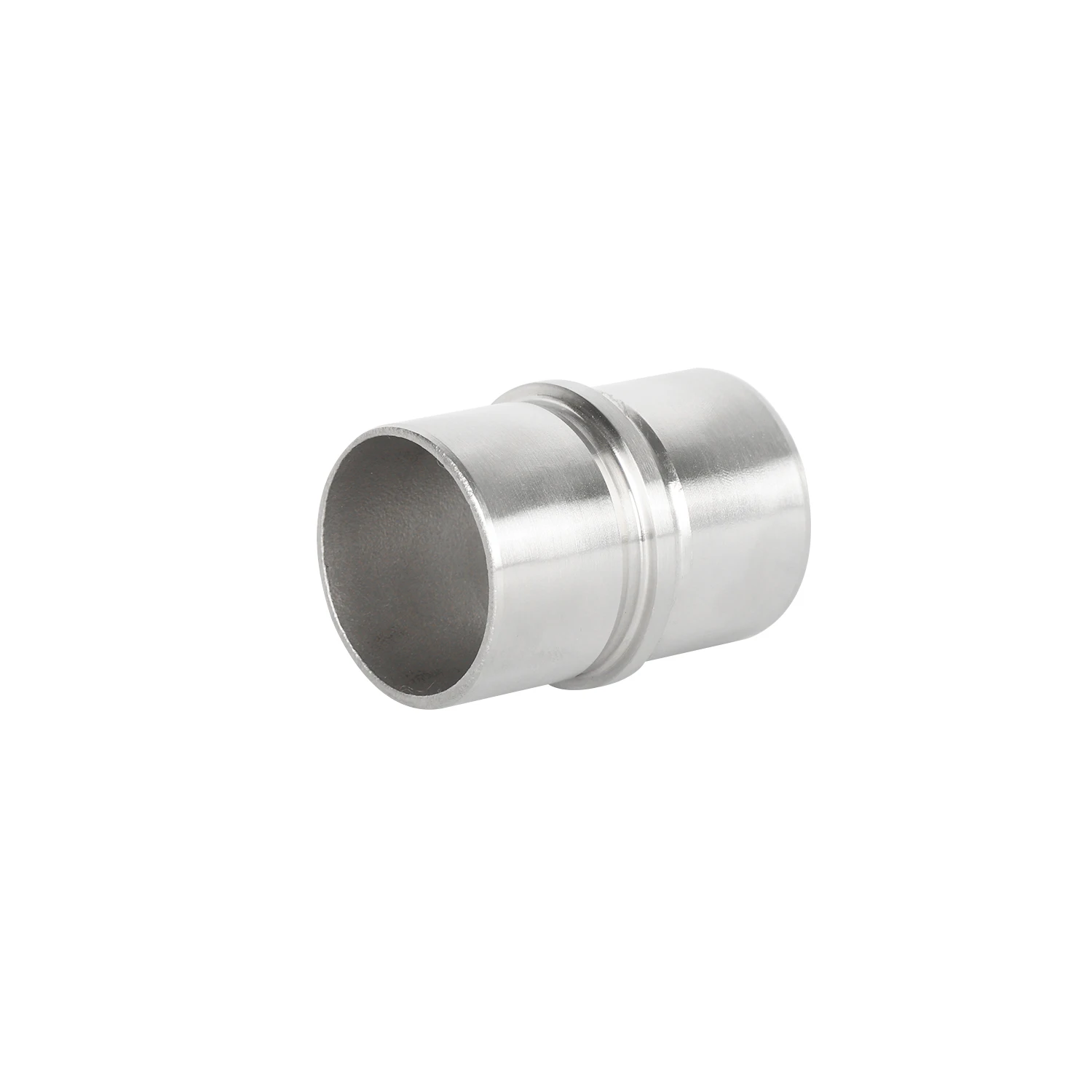 Conector de Tubo Reto em Aço Inoxidável para Corrimão de Escada, Polido com Espelho