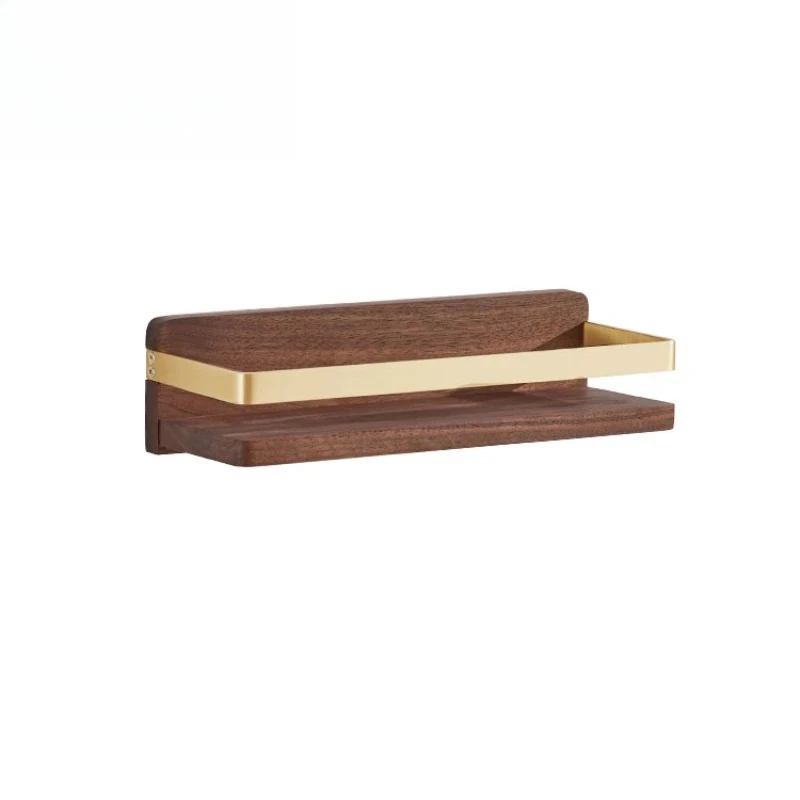 Bathroom Solid Wood Storage Rack Towel Rack Wall Mounted Shelf Decorative Frame Towel Holder Storage Organizer Storages