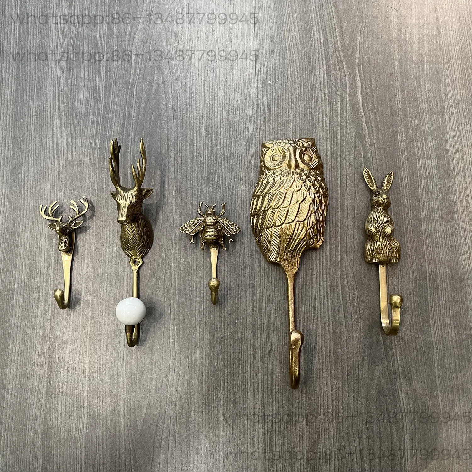 

French Retro Animal Pure Brass Decorative Hook European American Coat Hook High-end Entrance Bedroom Key Hook